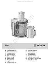 Bosch MES4 Series Gebruiksaanwijzing