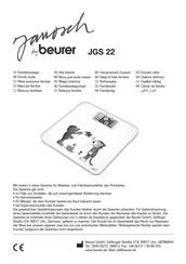 Beurer Janosch JGS 22 Handleiding