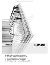 Bosch GTM Series Gebruiksaanwijzing En Installatievoorschrift