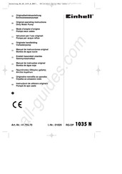 EINHELL RG-DP 1035 N Originele Handleiding