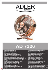 Adler europe AD 7326 Handleiding