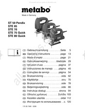 Metabo STE 80 Quick Gebruiksaanwijzing