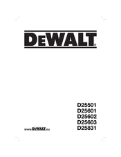 DeWalt D25603 Handleiding