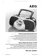 AEG SRR 4301 CD/MP3 Gebruiksaanwijzing