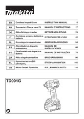 Makita TD001G Gebruiksaanwijzing