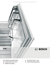 Bosch KGN Series Gebruiksaanwijzing