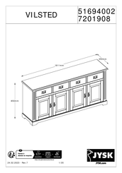 Jysk VILSTED 51694002 Handleiding