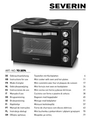 SEVERIN TO 2074 Gebruiksaanwijzing