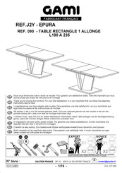 Gautier Gami EPURA J2Y-090 Montage-Instructies