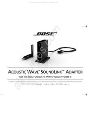 Bose ACOUSTIC WAVE SOUNDLINK ADAPTER Gebruiksaanwijzing