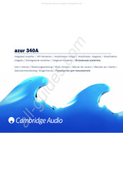 Cambridge Audio azur 340A Gebruikershandleiding