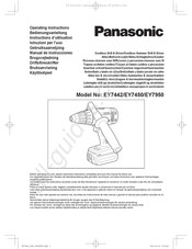 Panasonic EY7442 Gebruiksaanwijzing