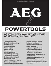 AEG WS 1000-125 X Oorspronkelijke Gebruiksaanwijzing