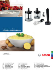 Bosch MSM6S Series Gebruiksaanwijzing