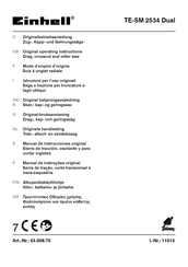 EINHELL TE-SM 2534 Dual Originele Handleiding