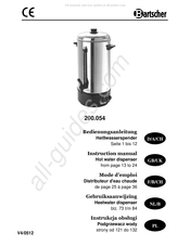 Bartscher 200054 Gebruiksaanwijzing