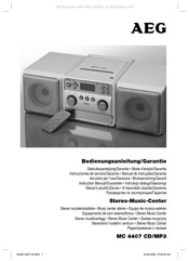 AEG MC 4407 CD/MP3 Gebruiksaanwijzing