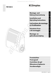 Dimplex FW 550 S Montage- En Gebruiksaanwijzing