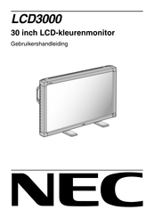 NEC LCD3000 Gebruikershandleiding