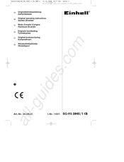 EINHELL BG-RS 2845/1 CB Originele Handleiding