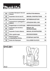 Makita DVC261ZX11 Gebruiksaanwijzing