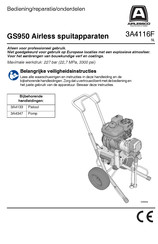 Graco AIRLESSCO GS950 Bediening, Onderdelen, Reparatie