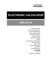 Citizen SDC-811A Gebruiksaanwijzing