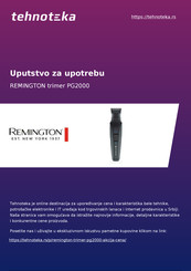 Remington G2 Graphite Series Handleiding