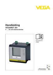 Vega VEGAMET 381 Handleiding