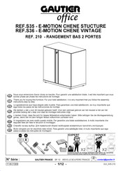 Gautier Office E-MOTION S36 Montage-Instructies