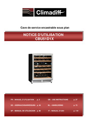 Climadiff CBU51D1X Handleiding