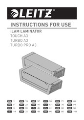 LEITZ iLAM TURBO A3 Gebruiksaanwijzing