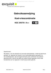 Exquisit KGC 205/70-1 A++ Gebruiksaanwijzing