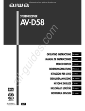 Aiwa AV-D58 Gebruiksaanwijzing