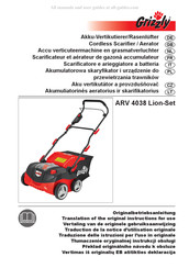 Grizzly ARV 4038 Lion-Set Vertaling Van De Originele Gebruiksaanwijzing
