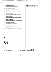 EINHELL BG-CG 3,6 Li Gebruiksaanwijzing