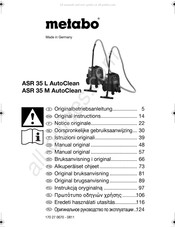 Metabo ASR 35 L AutoClean Oorspronkelijke Gebruiksaanwijzing