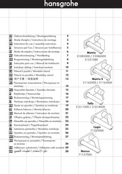 Hansgrohe Metris S 31162000 Gebruiksaanwijzing