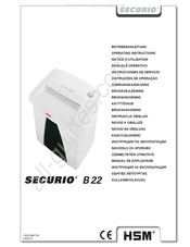 HSM SECURIO B 22 Gebruiksaanwijzing