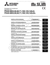 Mitsubishi Electric PEAD-M60JAL Installatiehandleiding