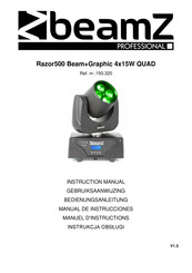 Beamz professional Razor500 Beam+Graphic 4x15W QUAD Gebruiksaanwijzing