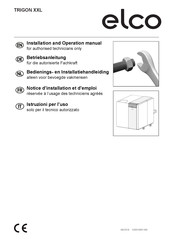 elco TRIGON XXL SE 850 Bedienings- En Installatiehandleiding