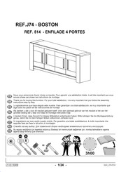 Gautier BOSTON J74-514 Montage-Instructies