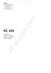 Gaggenau RC 200 Gebruiksaanwijzing