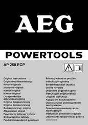 AEG AP 250 ECP Oorspronkelijke Gebruiksaanwijzing