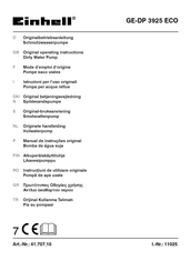 EINHELL GE-DP 3925 ECO Originele Handleiding
