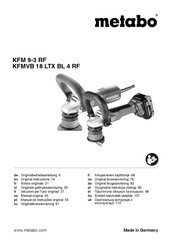 Metabo KFMVB 18 LTX BL 4 RF Originele Gebruiksaanwijzing