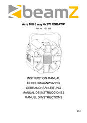 Beamz Acis MIII 8 way 6x3W RGBAWP Gebruiksaanwijzing