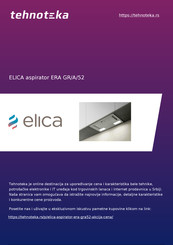 ELICA ERA GR/A/52 Montagevoorschrift En Gebruiksaanwijzing