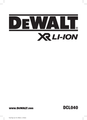 DeWalt XR LI-ION DCL040 Vertaling Van De Originele Handleiding